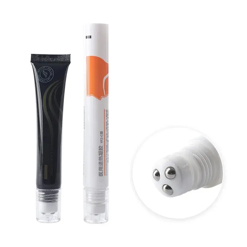 Custom Cosmetic Packaging Multi Functional Roller Ball Head Cosmetic Eye Cream Massage Cream Soft Tube