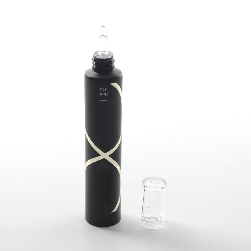 Round Thick Black Container Small Size Soft Tubes Custom Logo Empty Tube Hotstamping Printing  (4).JPG