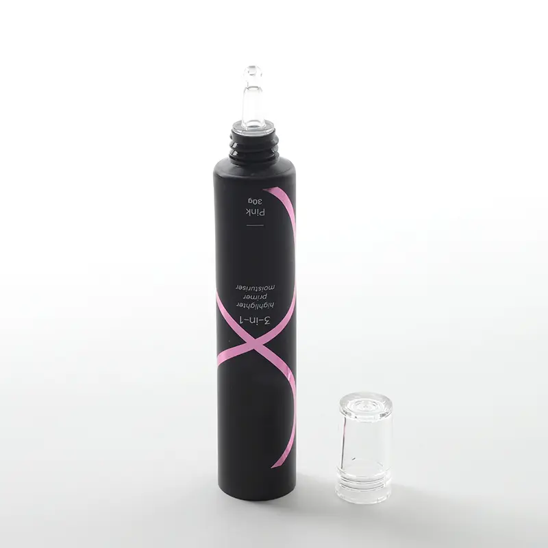 Round Thick Black Container Small Size Soft Tubes Custom Logo Empty Tube Hotstamping Printing  (3).JPG