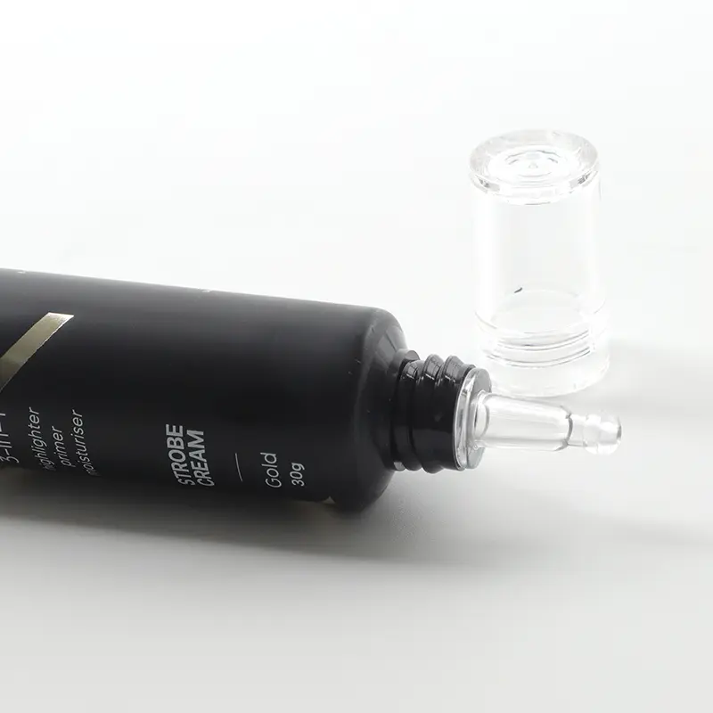Round Thick Black Container Small Size Soft Tubes Custom Logo Empty Tube Hotstamping Printing  (6).JPG